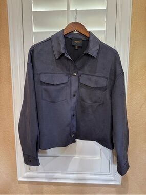 TRUTH Slate Gray Utility Shirt Jacket